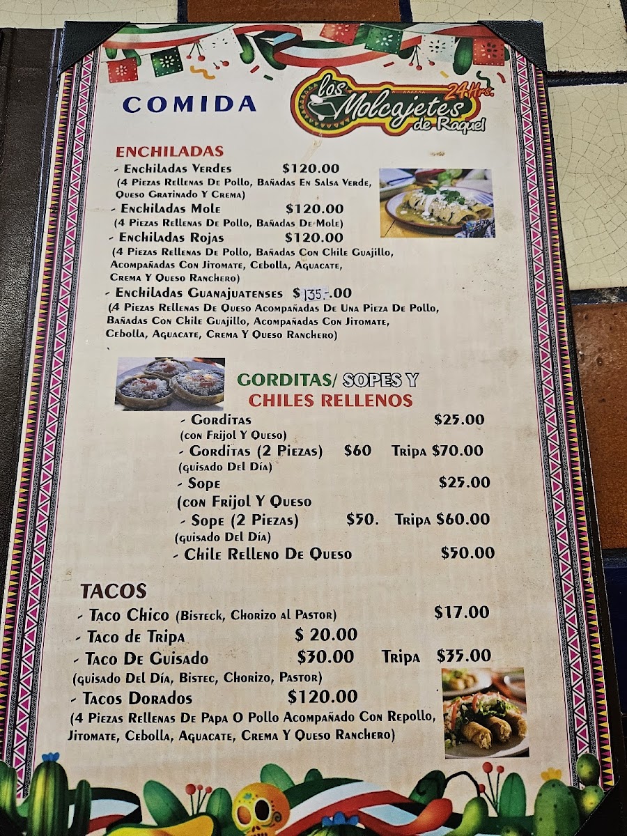 Los Molcajetes de Raquel Menu - Image 1